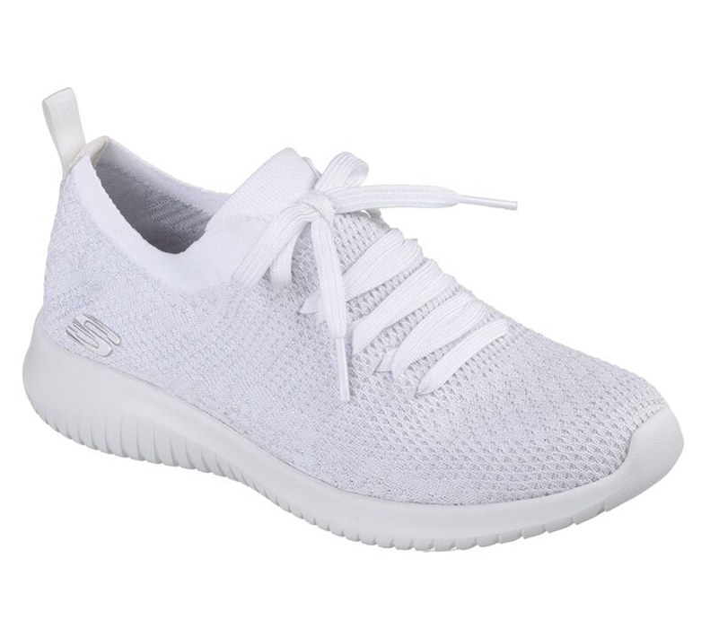 Skechers Dam Vita/Silver Slip On - Ultra Flex - Sverige (JYZVH-7508)